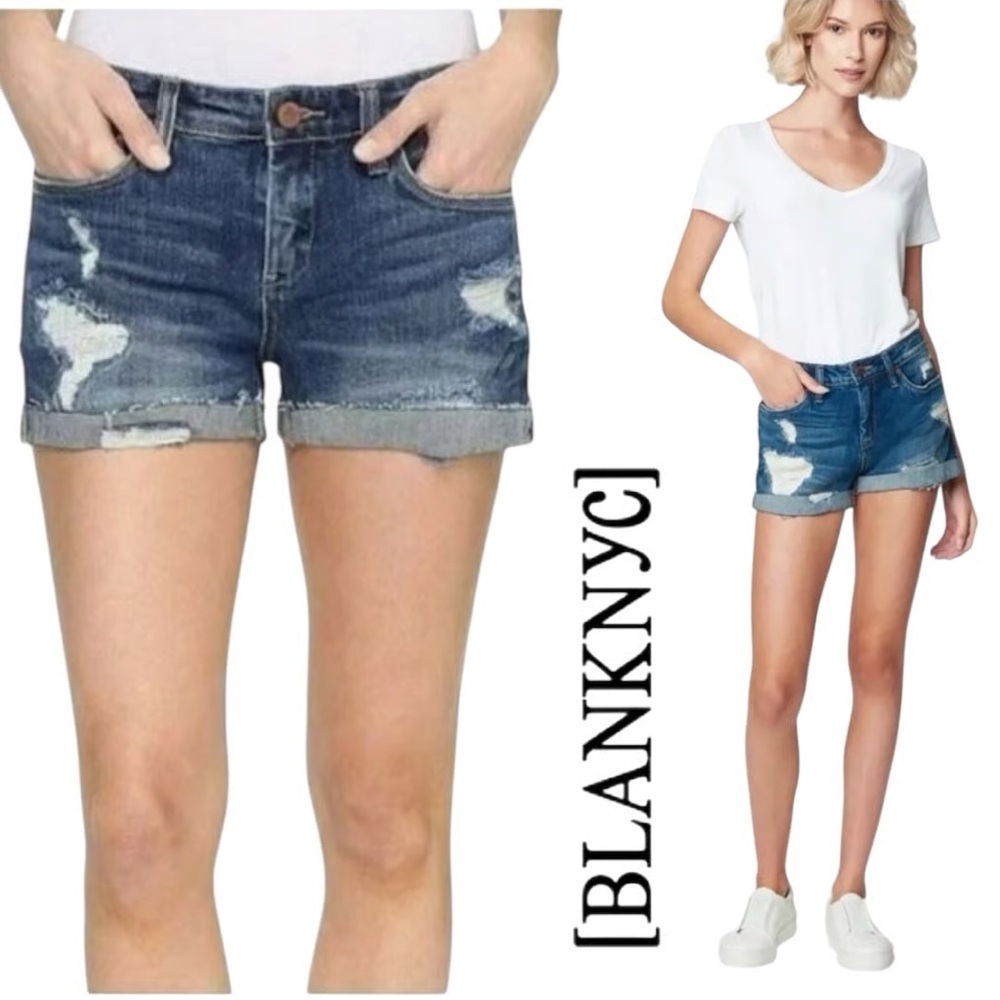 Blank NYC Women's Blue Denim Shorts